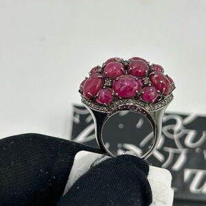 Bavna Sterling, silver and genuine Ruby, ring size 7,
